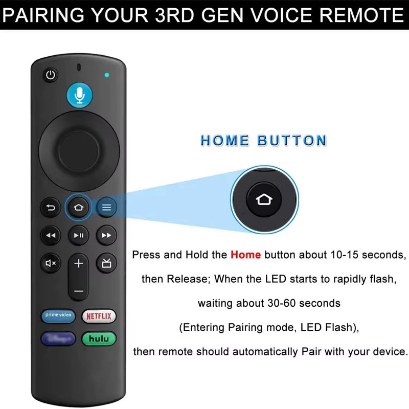 Replacement Voice Remote Control for Fire Stick TV 3Rd Gen Smart TV Stick 4K MAX Lite Fire Cube Smart Remote Works with Alexa