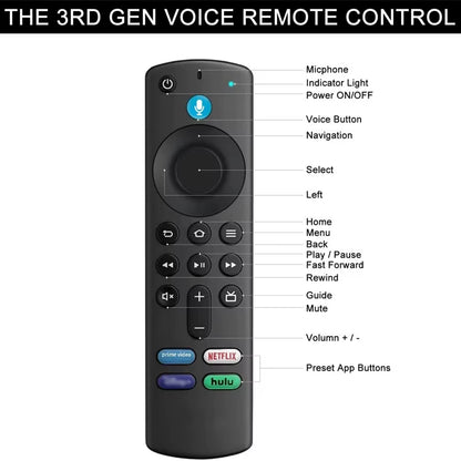 Replacement Voice Remote Control for Fire Stick TV 3Rd Gen Smart TV Stick 4K MAX Lite Fire Cube Smart Remote Works with Alexa